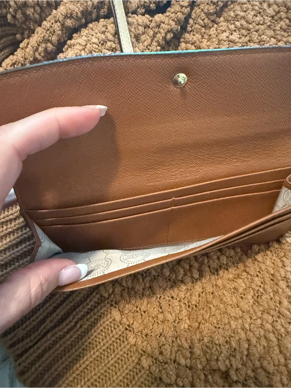 Michael Kors Black and Brown Signature Wallet & Wristlet Set